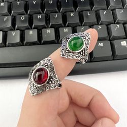 Buy one get one free, natural grape stone ring