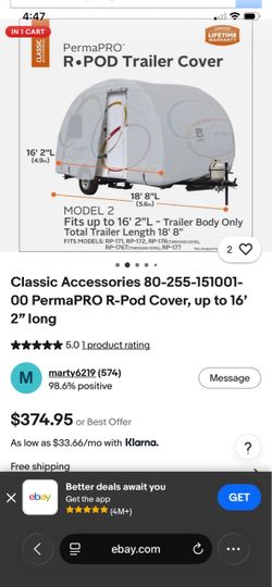 16 foot long RV tarp