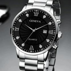 Men’s New Fashion Business Quartz Watch, With Bracelet Set