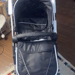 Kinder King 2 in 1 Convertible Baby Stroller, Black