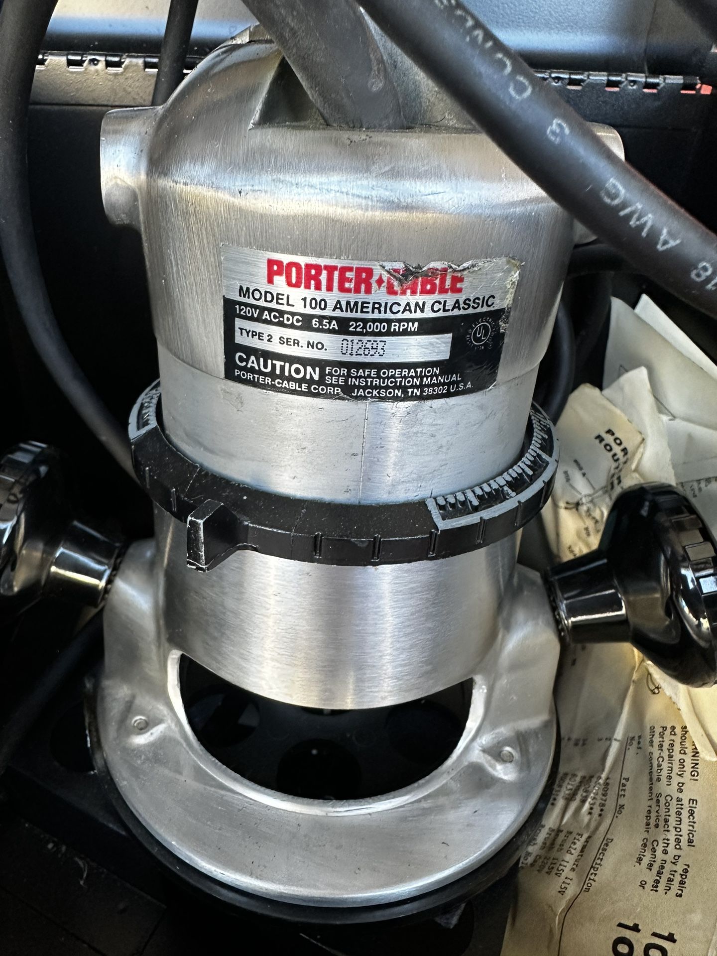 Porter Router Model 100 Like New With Case
