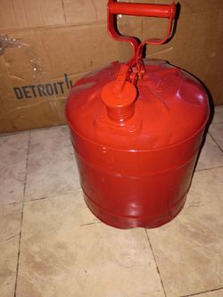 vintage red metal safety gas