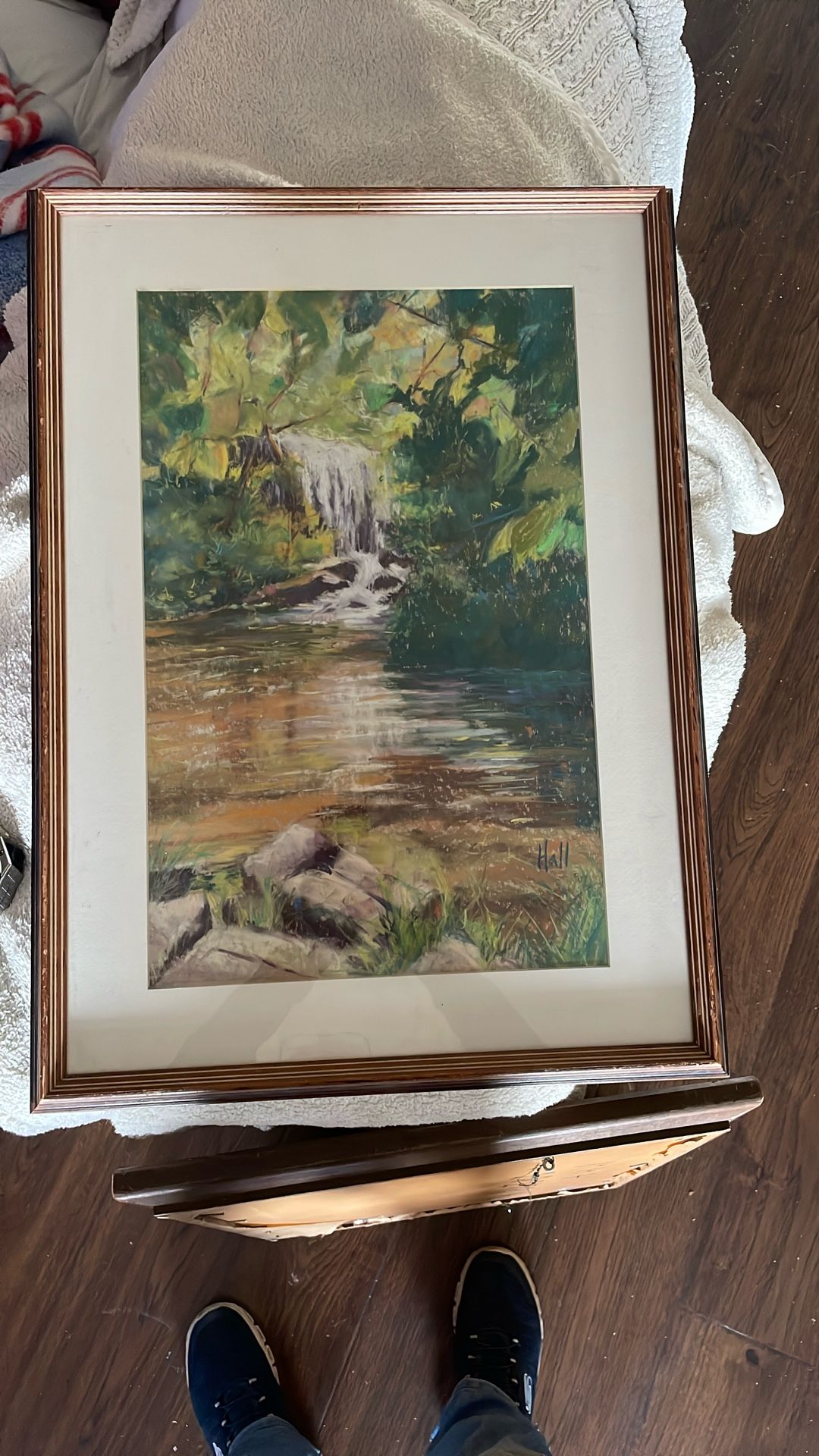 Waterfall Signed By Artis Hall