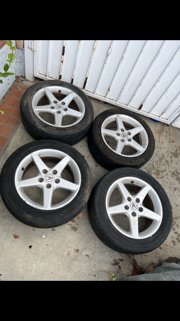 4 — 205/55r16 5x4.5 5x114.3 Stock Acura Rsx Type S Camry Civic Accord Wheels Rims Tires!!!!!!