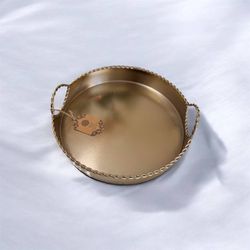 12” Large Gold Rope Tray