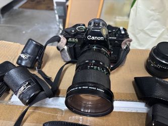 35mm Camera with Accessories and Case