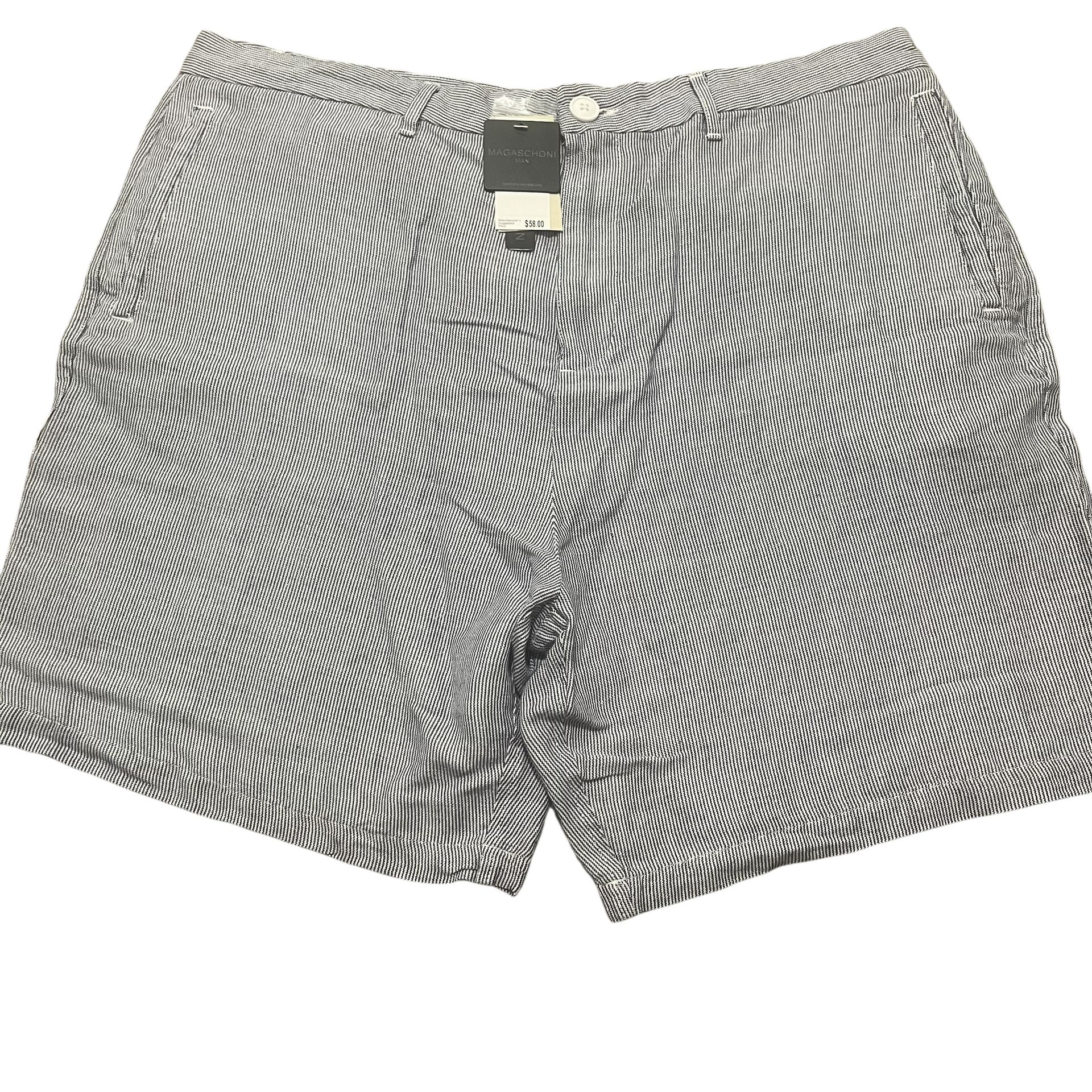 New Magaschoni Linen Bermuda Golf Shorts Mens Size 36 Blue NWT