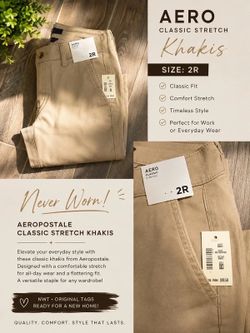 Aeropostale Classic Stretch Khakis - Size 2R