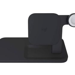 Logitech Powered 3-in-1 Qi Wireless Charging Dock (Graphite)