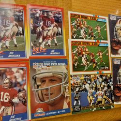 9 Joe Montana Cards 