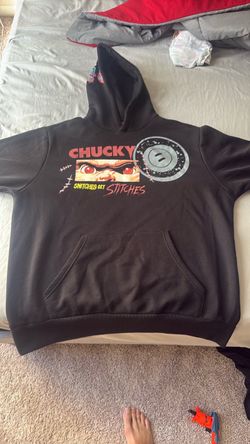 Chucky 'Snitches Get Stitches' Black Graphic Hoodie