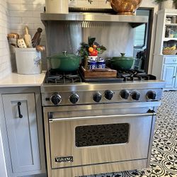 Viking Professional 36” Range With Backing 