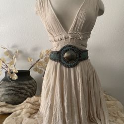 Beaded Turquoise Sea Shell Belt 🐚 