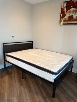 Queen Size Bed Frame and Mattress