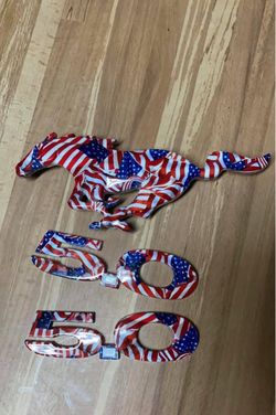 Mustang emblems custom American flag