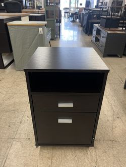 ID USA Furniture File Cabinet W/ Wheels and 2 Drawers - Red Cocoa