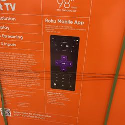 98 Inch Brand New Roku Tv In BOX STILL !