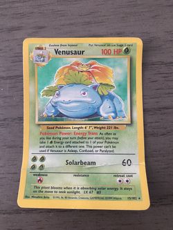 Venusaur 15/102 Holo - HORRIBLE CONDITION