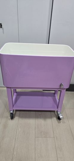 60qt patio cooler, evolving ice chest on wheels