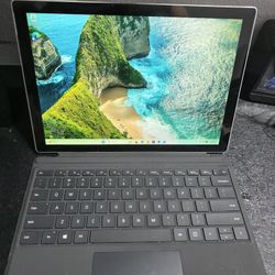 Powerful Microsoft Surface Pro. Has Windows 11 and comes with the detachable keyboard. Microsoft Office Home and Business 2024 is activated. TOUCHSCRE
