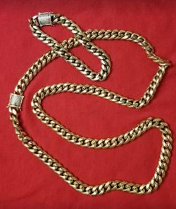 12MM Gold Plated Cuban Set