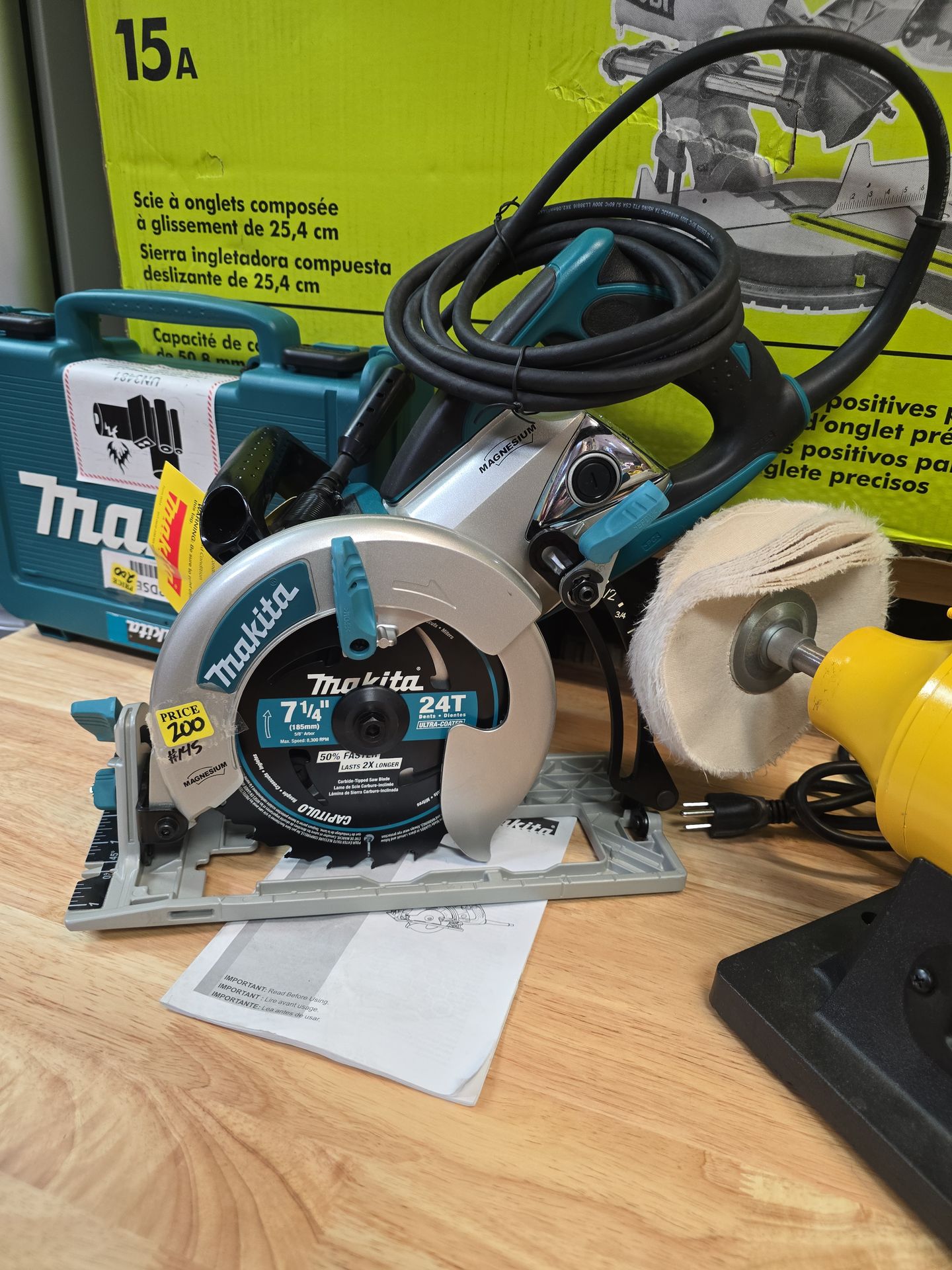 Makita7-1/4" CORDED Wormdrive, New, Financing Available
