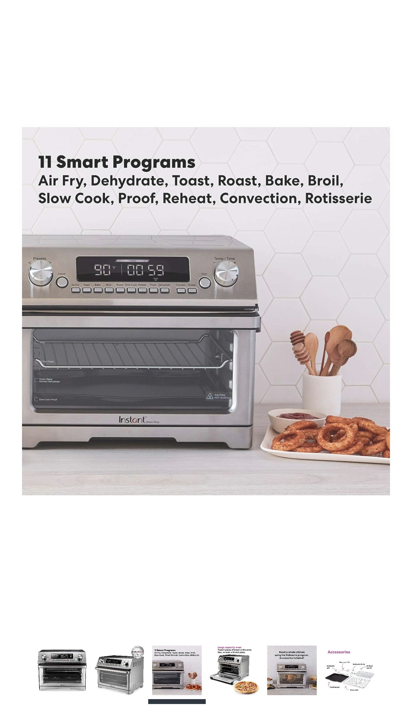 Instant Pot Omni Plus Air Fryer Toaster Oven, 26L Am