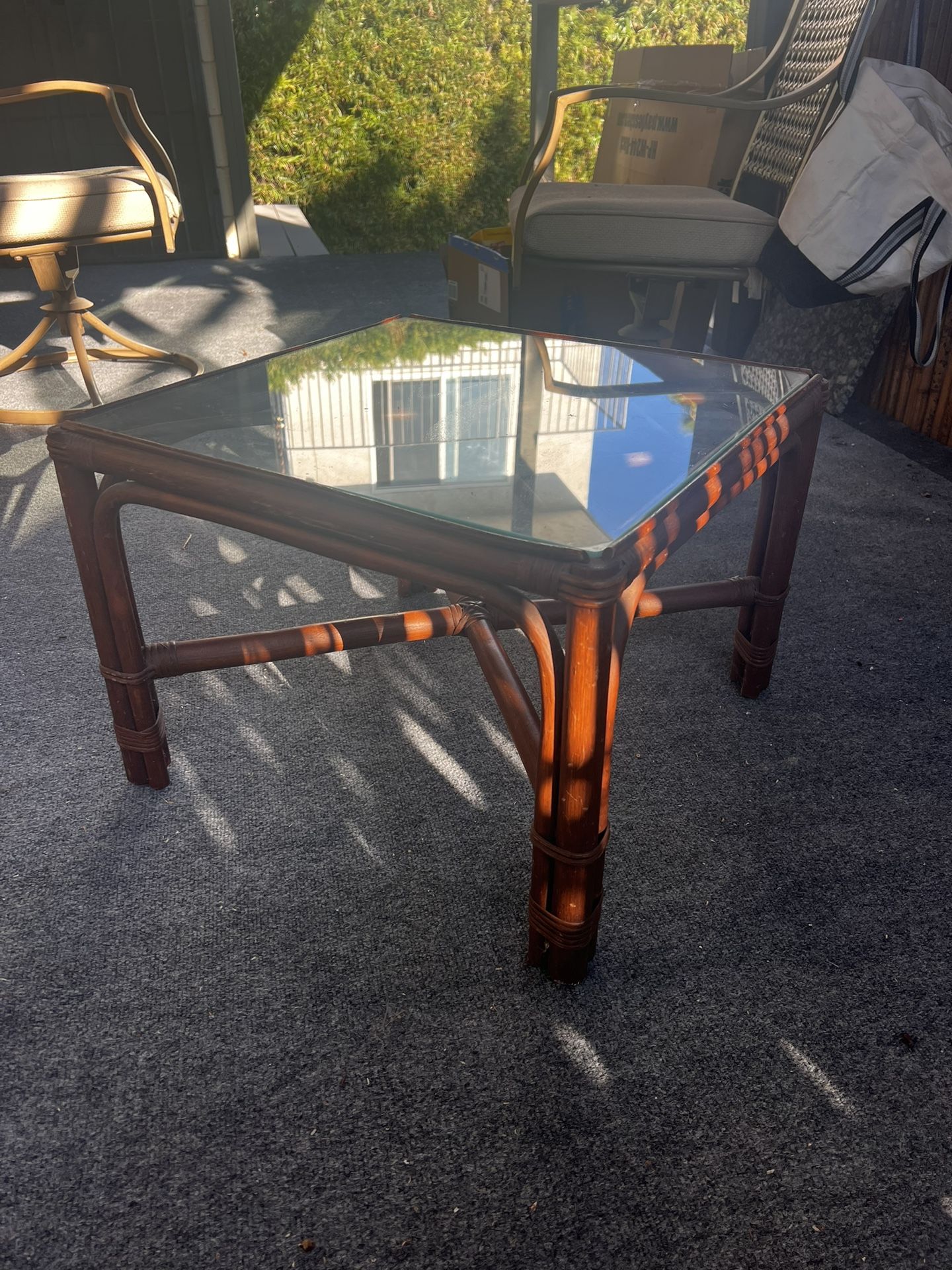 Wicker End Table