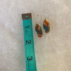 Spiny Oyster And Turquoise Drop Earrings