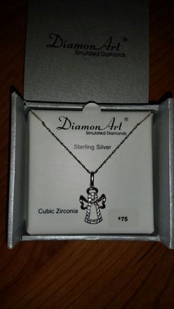 New sterling silver angel necklace