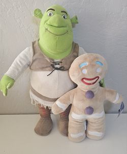 Universal Studios DreamWorks Shrek and Gingy Plush Set