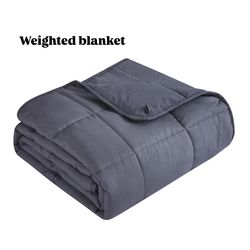 Dark grey weighted blanket