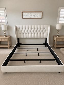 Upholstered bed frame California King Size