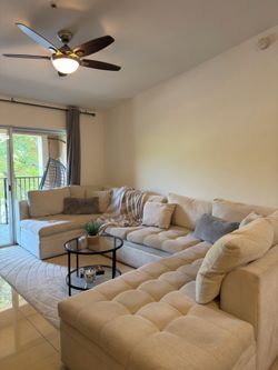 Oversized Cream Modular Sectional