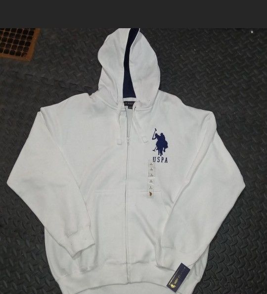 Ralph Lauren Polo Hoodie Zipup White