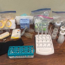 Breast Pump, Bottles, And Feeding Supplies