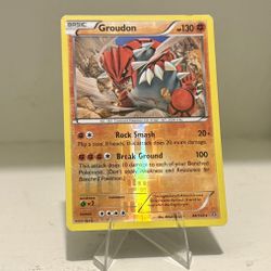 2015 Holo Groudon Pokemon Card