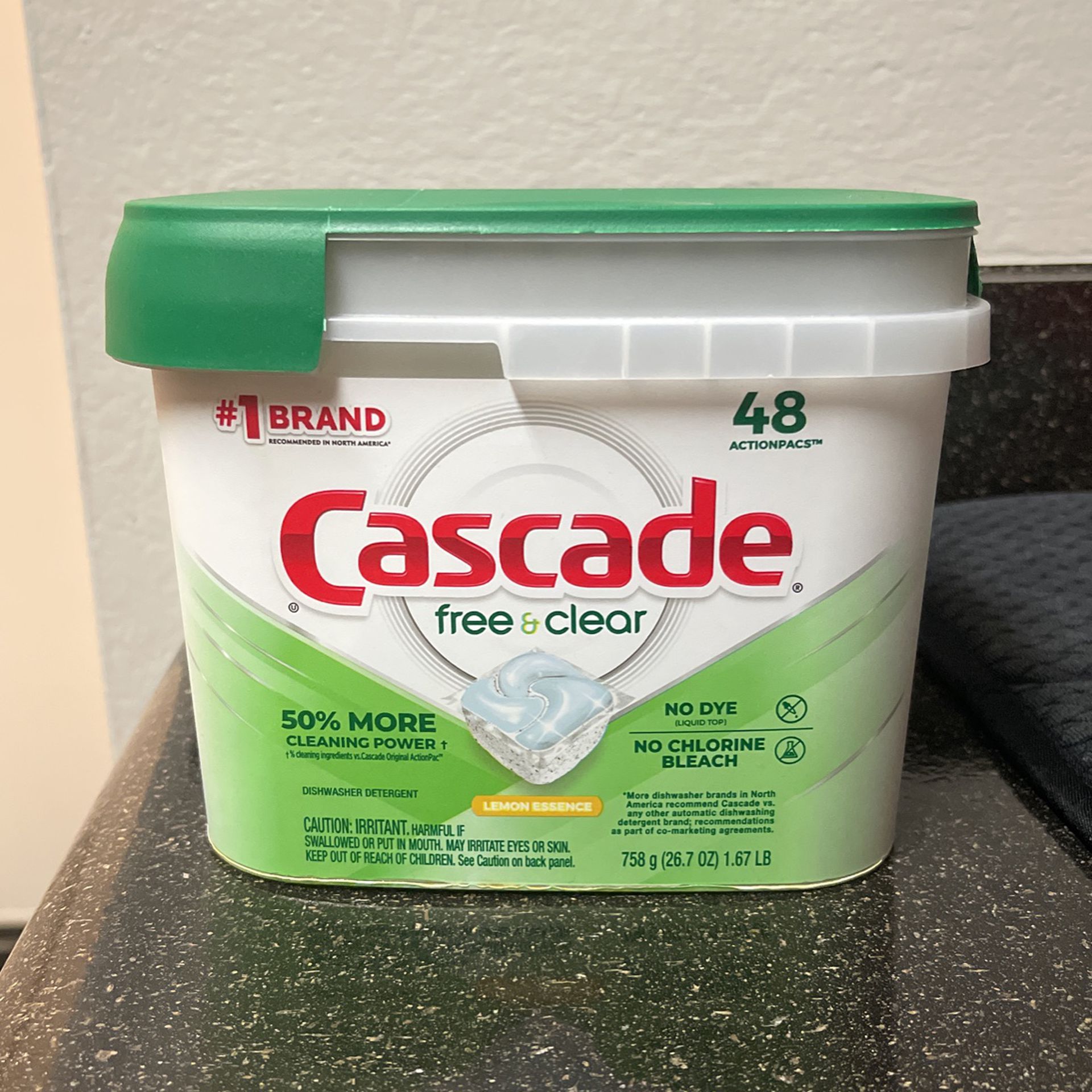Cascade Free & Clear Dishwasher Pods 