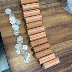 13 Rolls Of Silver Quarters Pre-1964