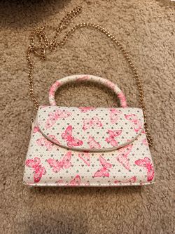 Pink butterfly purse