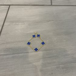 Blue and Gold Vancleef Bracelet 