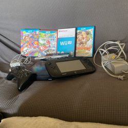  Black Wii U With 5 Games And Controller!
