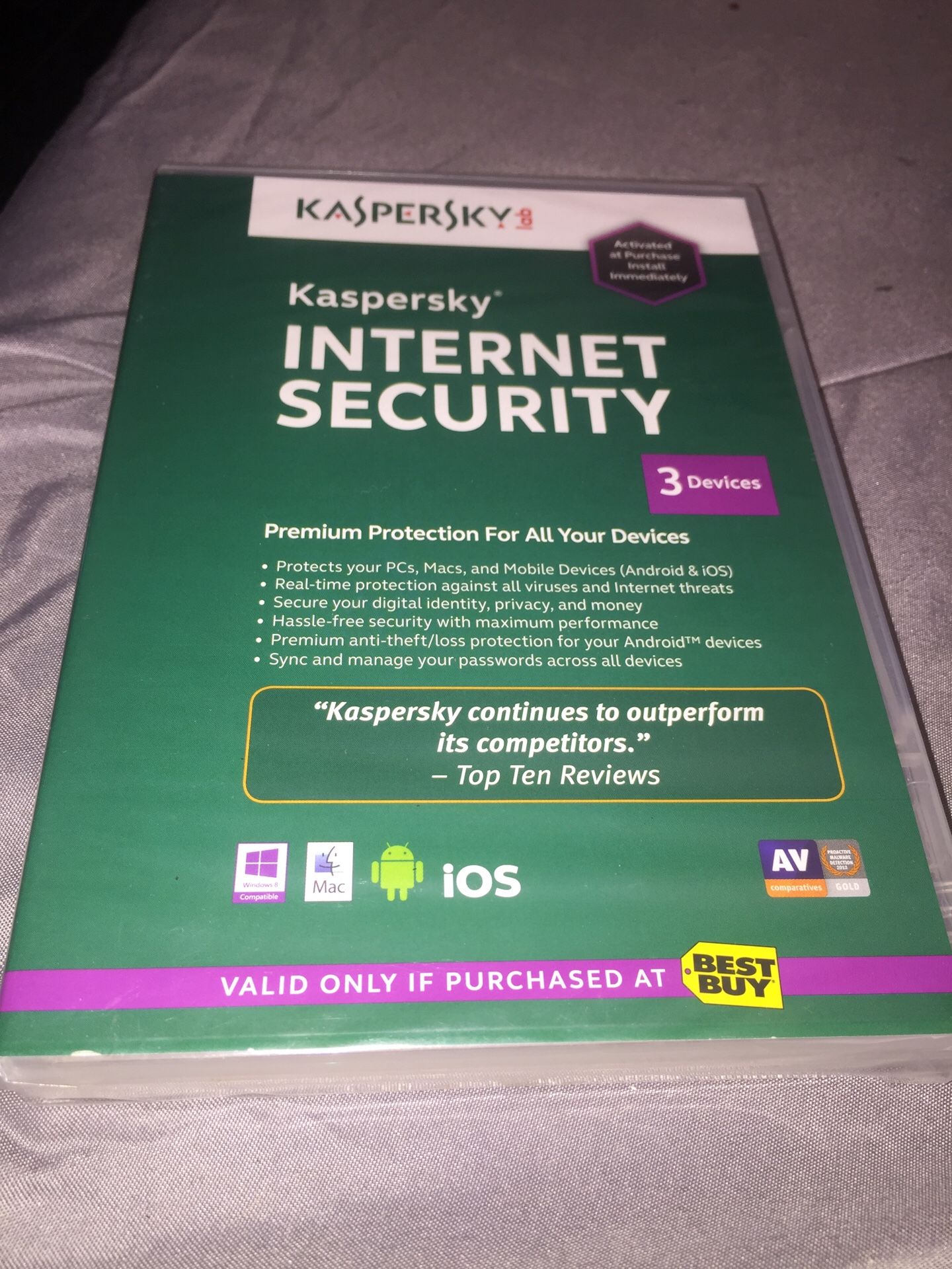 Kaspersky internet security DVD