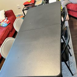 Foldable Table And Chairs (7 Feet)
