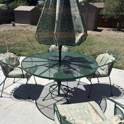 Wrought Iron Table and Chairs 