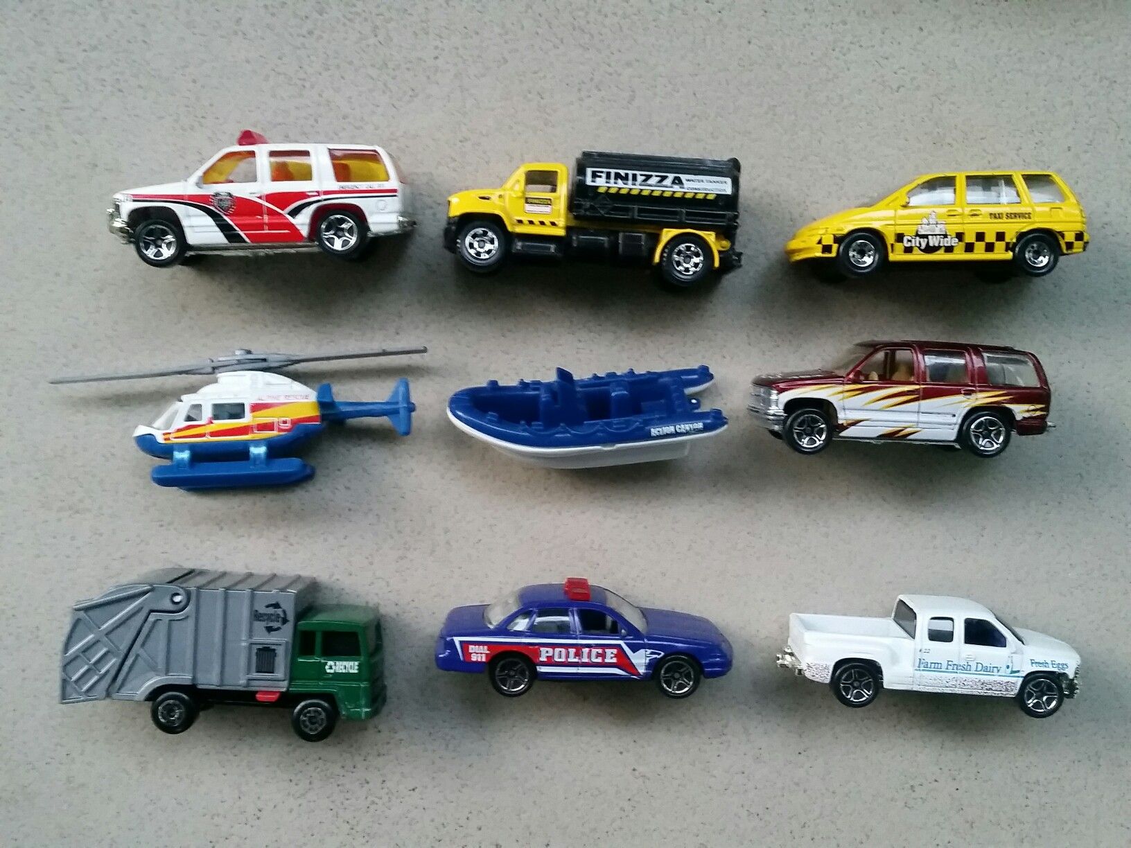 9 vintage Matchbox cars 1990s era