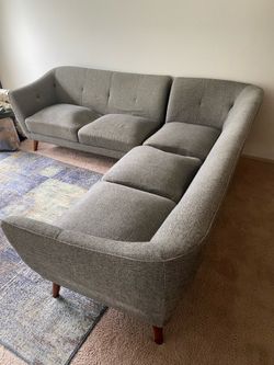 Gray sectional couch