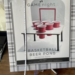 Game Night Basketball Beer Pong Tabletop Game (New in Box) 