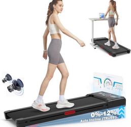 NEW! Walking Pad Treadmill with 12% Auto Incline, 450 lbs Capacity & RGB LED