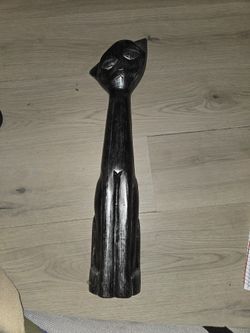 Carved Wooden Cat